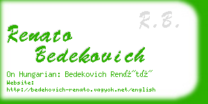 renato bedekovich business card